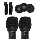 【送料無料】GLOWZEN マイクカバー マイクカバー 使い捨て 200個入り ノイズ防止 飛沫防止 抗菌 防風 防塵 (ブラック)