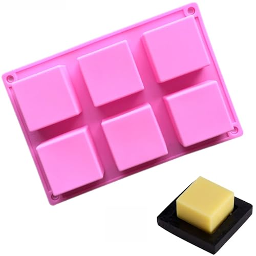 【送料無料】DEVENTORZ シリコンソープ型 正方形 四角 シリコンモールド 正方形ソープ型 ケーキチョコレート型 手作り 石鹸 樹脂 粘土 レジン シリコン モールド 抜き型 焼き型 キッチンツール 手工芸品道具 樹脂 粘土 多用途