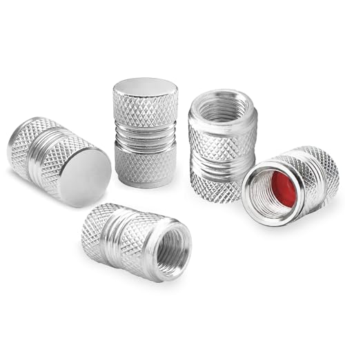 【送料無料】Aicosineg タイヤ エア バルブ キャップ アルミ合金 (5個セット) 高強度 軽量 アルミ 高級 自動車 パーツ バイク ドレスアップ 腐...