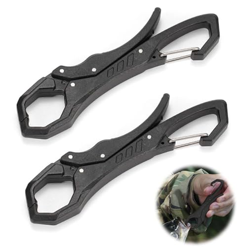 楽天LUCKS【送料無料】EsiFare フィッシュグリッパー 【2個セット】屋外用小型魚グリッパー フィッシュリップグリッパー フィッシンググリッパーキーチェーン アウトドア用ミトンクリップ 多機能 バックパックやベルト用の頼りになるビルド バックパック、登山、ハイキング用