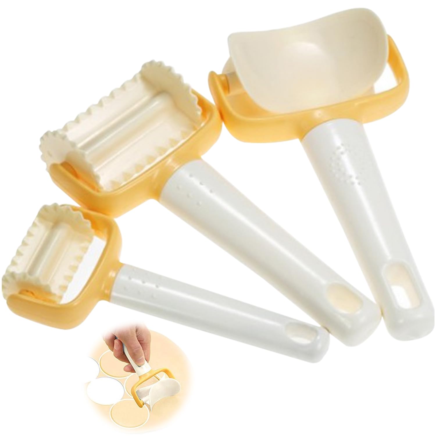 【送料無料】EsiFare 3個セット パイローラー パイ生地ローラー クッキーローラー 多機能ベーキング格..