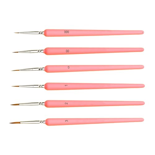 【送料無料】DEVENTORZ 極細 面相筆 6本セット ナイロン筆 プラモデル塗装 水彩画 アクリル画 日本画 ..