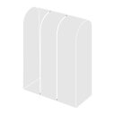 【送料無料】CAPASTEC 衣類カバー 衣類収納 スーツカバー マチ付 まとめて収納 洋服カバー 通気性の良い ファスナー開閉式 防塵 防湿 ロープ固定 ホコ...