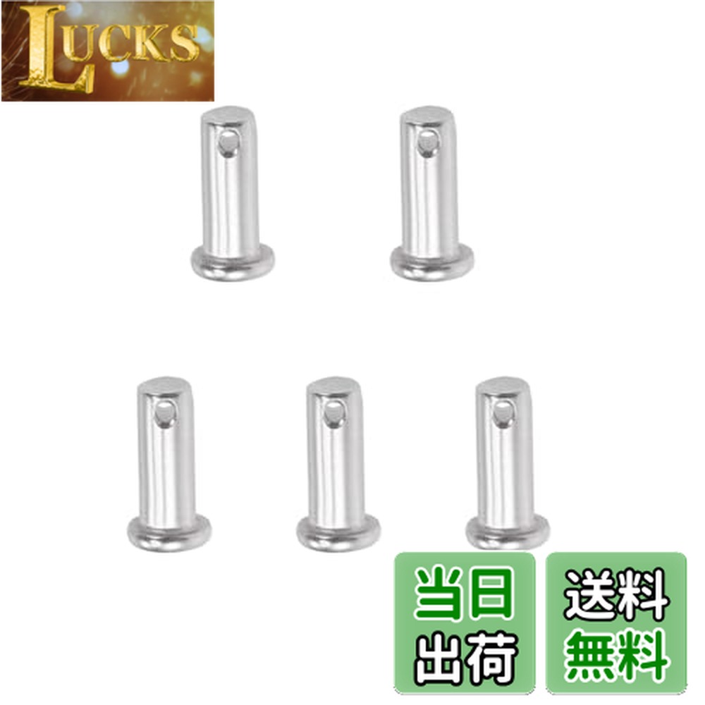 【送料無料】ChasCoCo 単穴クレビスピン 5個 8mm x 20mm フラットヘッド 亜鉛めっ ...