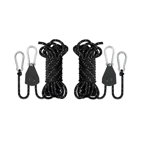 【送料無料】DEVENTORZ ガイロープ パラコード 2個セット 4mm 反射 テントロープ ライトガイロープ 吊り下げ用ロープ ロープラチェット ロープタイ...