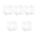 【送料無料】ChasCoCo PVC ギフトボックス 50*50*50mm 5個セット プラスチックケース 折り畳み ボックス プレゼント 包装 プレゼントラッ...