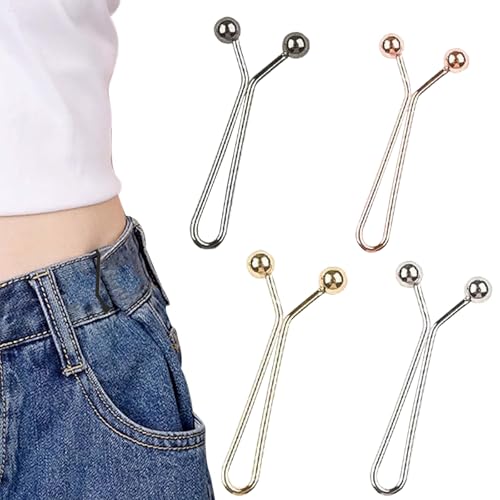 【送料無料】YIBOOOM ウエスト調整クリップ ジーンズ 調整ボタン ウエスト アジャスター 4個セット 裁..