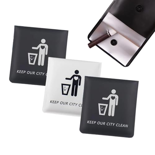 【送料無料】LeTradeJP 携帯灰皿、小型灰皿 3 パック、スタイリッシュ、便利、軽量灰皿、携帯灰皿、黒..