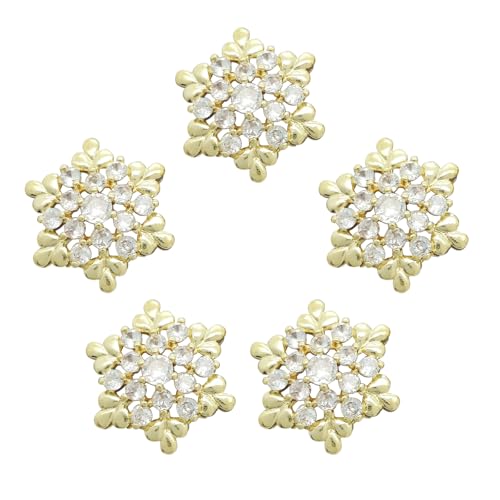 【送料無料】TVETE 宝石 ボタン ラインストーン ボタン 【5個入り】 ダイヤモンド ボ タン きらきら スノーフレーク キュービックジルコニア エレガント...