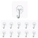 【送料無料】DEVENTORZ 壁掛けフック 10個セット 耐荷重5KG 穴を開けない 壁掛け 強力フック 粘着フック 透明フック フック 壁 傷つけない 錆び...