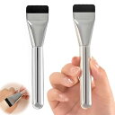 【送料無料】YJRUNFU ファンデーションブラシ 極細ファンデーションブラシ 平型 薄い 高級繊維毛 持ち運ぶ便利 化粧用具 (2本入)