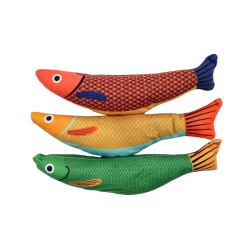 【送料無料】COZENTA 猫 噛むおもちゃ 魚 ぬいぐるみ 一人遊び 3個セット