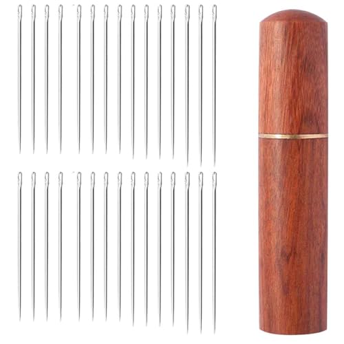 【送料無料】手縫い針 刺しゅう針 30本入り 針用容器付き 縫い針 鋭い針 刺繍用針 シーツ バックパック..