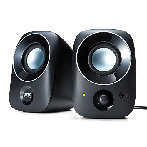 【送料無料】サンワダイレクト PCスピーカー 小型 USB電源 3.5mm接続 ヘッドホン対応 400-SP067