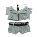 【送料無料】COZENTA 人形 ぬいぐるみ 服 ぬい服 シャツ ズボン ベルト スーツ ベスト ネクタイ セット かわいい 15cm