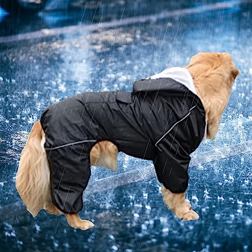 【送料無料】LIKOKLIN 犬用レインコート 犬カッパ 雨具 通気 帽子付き 反射条付き 散歩用犬服 着脱簡単..