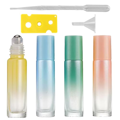 【送料無料】EsiFare ロールオンボトル 10ml【4本セット】 スポイト付き ミニ漏斗付き アロマ保存容器 ..