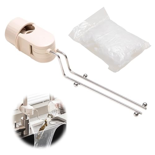 【送料無料】EsiFare 三角コーナー いらず 水切りネットホルダー 蛇口に取り付け 省スペース 三角コーナーラック キッチン ステンレス 錆びない 生ゴミホルダー 生ゴミ入れ 三角コーナーネット 水切り 折り畳み ネットホルダー ネット50枚付き