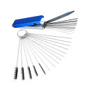 【送料無料】LeTradeJP キャブレタークリーナーセット、鋼線ブラシ5本、クリーニング針10本、クリーニングラインが13本含まれています、溶接カーブ用 オー...
