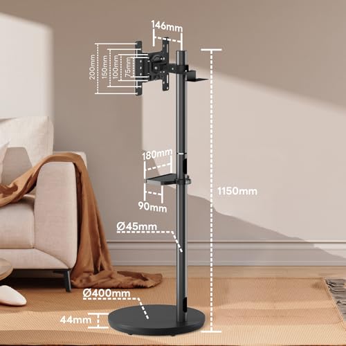 ������̵����UPGRAVITY �ƥ�ӥ������ �ƥ���� �ɴ� tv������� ��˥���������� ���� ��ư�� 49������ޤ� �Ѳٽ�16KG VESA����75/150/100/200 ����Ĵ���ǽ ��Ǽ�������դ� �����֥���� ���� �����