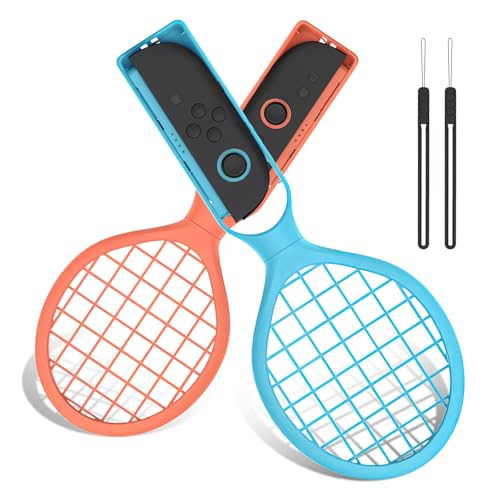 【送料無料】【Switch Joy-Con対応】スイッチ2用 テニスラケット テニスラケット型グリップ 軽量 耐久性 テニスゲーム ハンドストラップ付 Joy-Con ジョイコン コントローラーホルダー 体感コントロールゲーム 対戦プレイ 2本セット