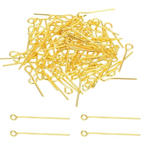 【送料無料】TVETE 9ピンセット ゴールド 30mm 約160本 qピン アクセサリーパーツ ビーズ接続 イヤリン..