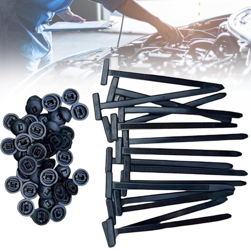 【送料無料】Refoiner ナイロン製ユニバーサルケーブルタイバックル100個入り 高耐久セルフロック式ジ..