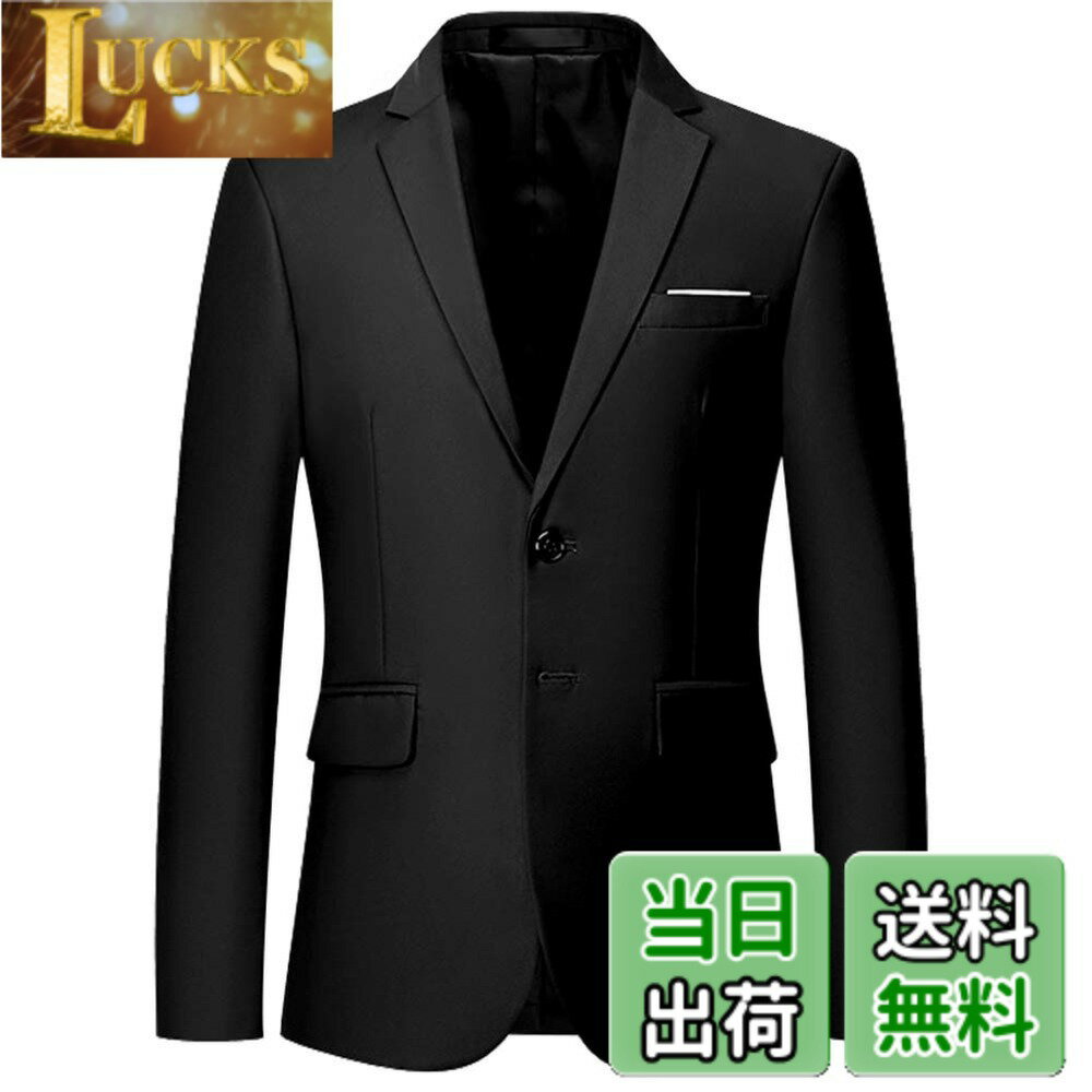 樂天商城 - 【送料無料】[FOMANSH] テーラードジャケット メンズスーツジャケット 2つボタン ビジネス フォーマル 長袖 大きいサイズ テーラード アウター 色：ブラック、サイズ：2XL