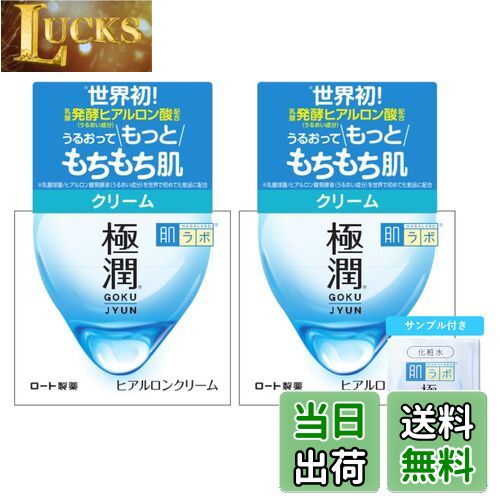 【送料無料】肌ラボ 極潤 ヒアルロンクリーム 50g×2個セット +極潤サシェット付 サイズ：50グラム (x 2)