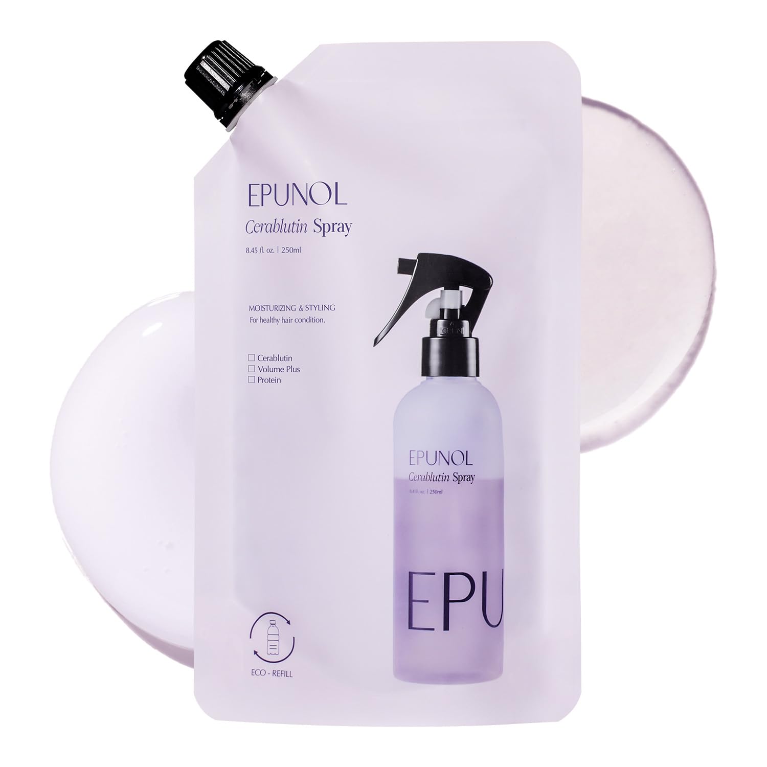 【送料無料】EPUNOL公式(エピュノール) セラブルーチンスプレー 詰め替え250ml / 髪質改善/頭皮ケア/ノンウォッシュトリートメント/洗い流さないトリートメント/韓国 色：パープル