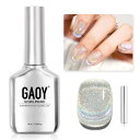 【送料無料】GAOY マグネットネイル ジェルネイル 単色 UV・LED対応 ポリッシュタイプ セルフネイル 初心者&プロ適用 色:銀色の虹