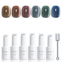 【送料無料】Coikaze マグネットネイル ジェルネイル マグネットジェル ラメジェル カラージェル キャッツアイジェル セルフネイル カラージェル 猫目 ギャラクシー ネイル ジェル 磁石付き UV/LED対応 6色セット ジェルネイルキット 色:グリーン、サイズ:標準サイズ