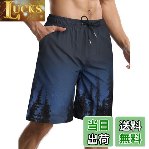 【送料無料】水着 メンズ サーフパンツ 夏 海水パンツ 膝丈 ボードショーツ スイムウェア 水陸両用 通..