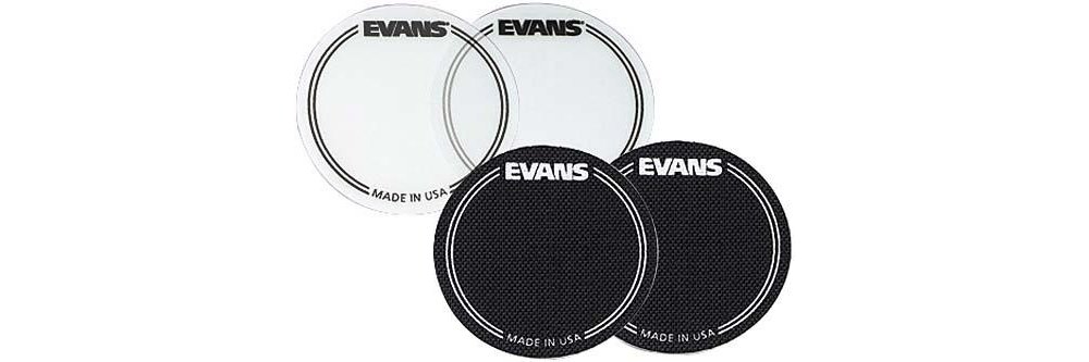 【送料無料】EVANS エヴァンス バスドラム用パッチ (2枚入り) 【国内正規品】 色：Clear Plastic、サイズ：Single Pedal