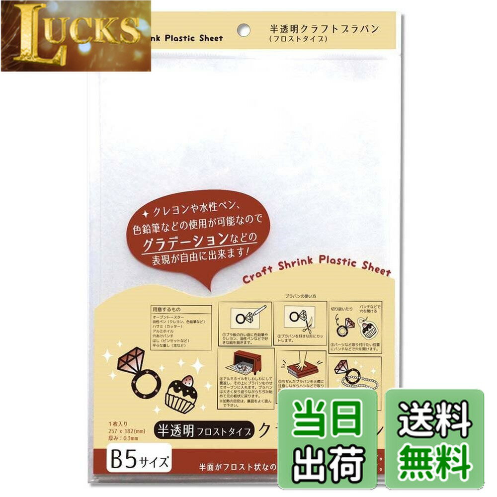【送料無料】ナカトシ クラフトプラバン 10入 色：半透明、サイズ：B5