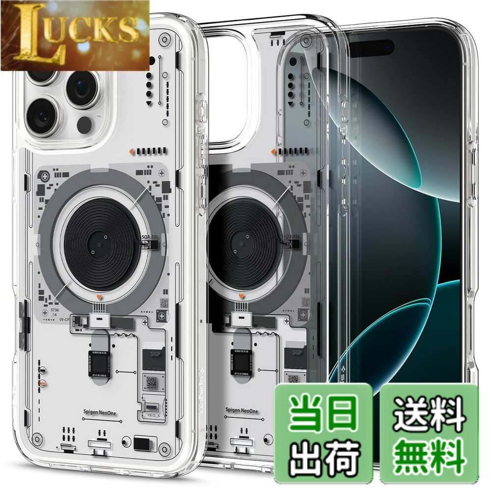 樂天商城 - 【送料無料】Spigen iPhone 16 Pro Max ケース MagSafe対応 クリア ストラップホール 米軍MIL規格 ウルトラ・ハイブリッド・マグフィット ACS08791 (ネオ・ワン)
