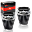 【送料無料】1PZ JP2-AR7 2個 パワーフィルター エアクリーナー 汎用 54mm 円錐形 ブラック バイク用 エアフィルター