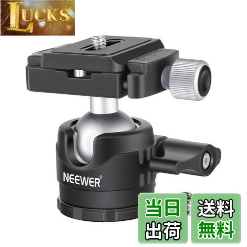 【送料無料】NEEWER 28mmロープロファイル三脚ボール雲台 360°パノラマ回転 1/4" Arcaタイプクイックリ..