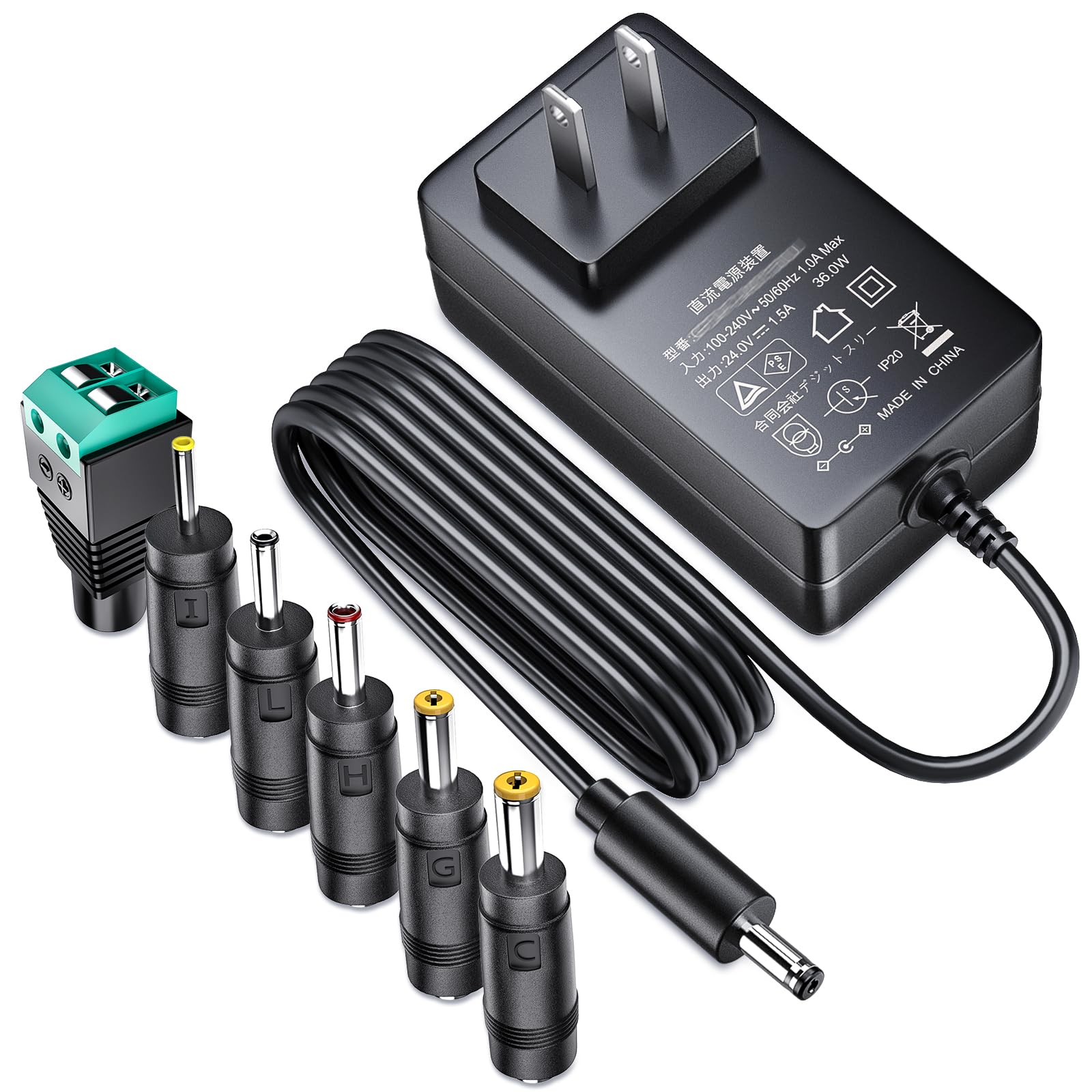 【送料無料】SoulBay ACアダプター 24V 1.5A 電源アダプター AC100-240V~ ...