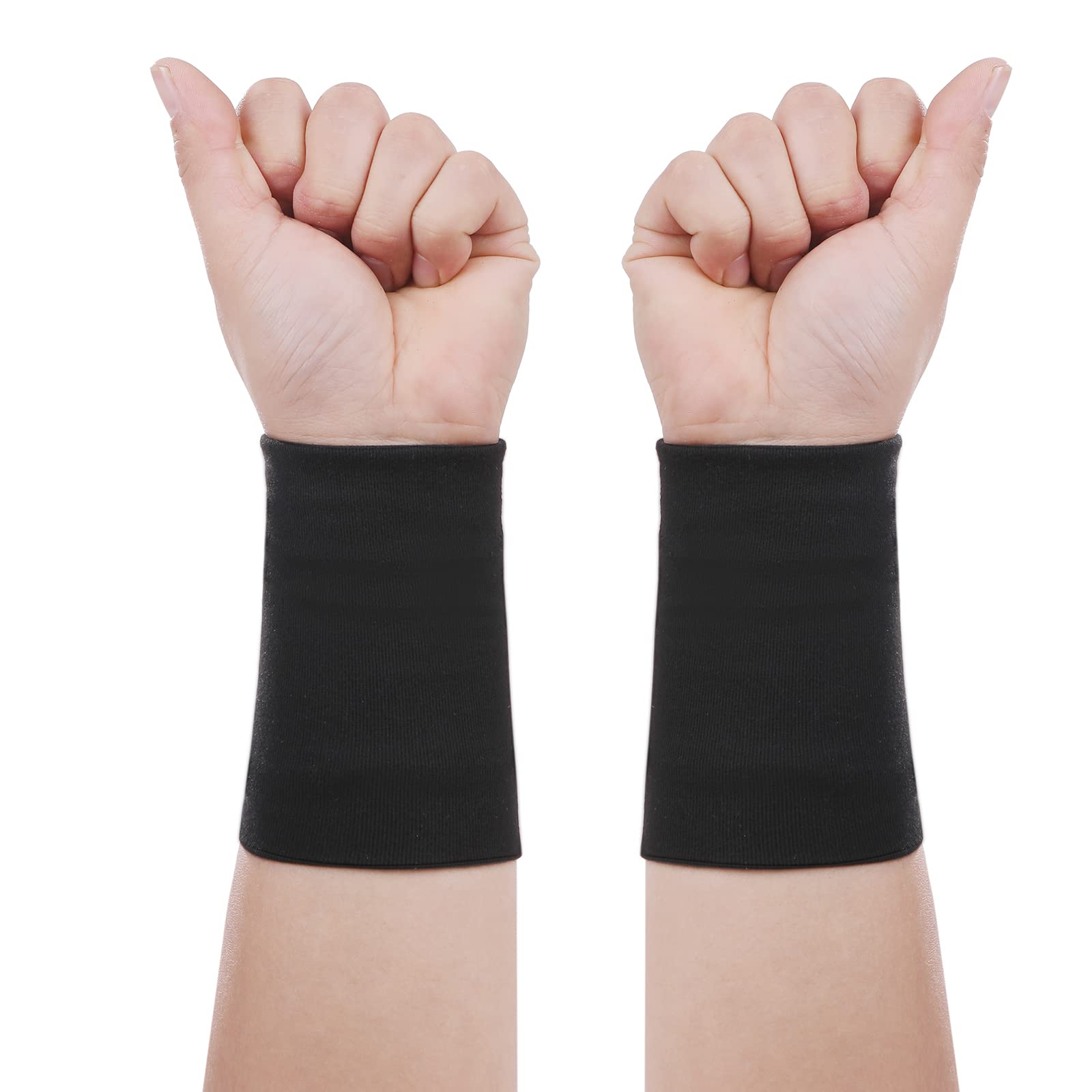 【送料無料】CINECE リストバンド 吸汗速乾 抗菌防臭 バンド スポーツバンド 手首バンド 汗止め 秋冬 無地 通気性いい 伸縮性いい 手首保護 (13cm ブラック)