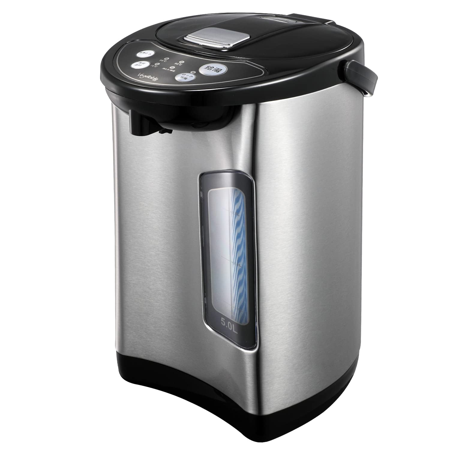 【送料無料】[東京Deco] 電動給湯ポット 5.0L 保温3段階 空焚き防止 ブラック/シルバー 電気ポット [シ..