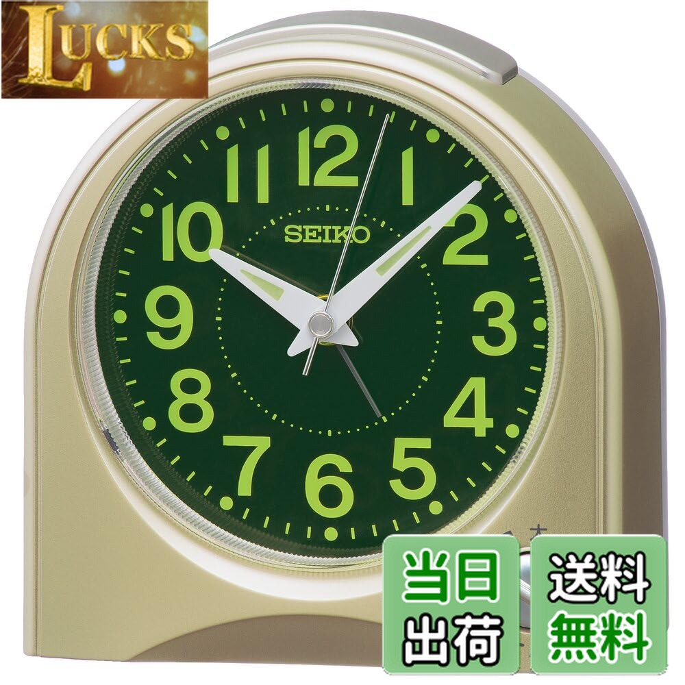 【送料無料】セイコークロック(Seiko Clock) 目覚まし時計 置き時計 アナログ 薄金色パール 115×115×55..