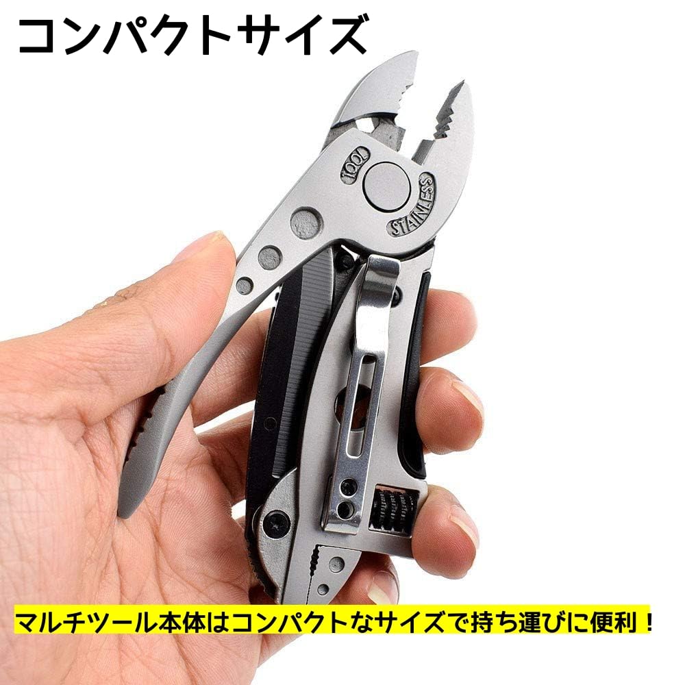 【送料無料】LSLANSOON 多機能ペンチ ナイフ・マルチナイフ アウトドア 6 in 1 マルチツール ペンチ 多機能ナイフ ペンチ ナイフ サバイバルナイフ プライヤー ペンチ マルチレンチスチール ドライバー防災グッズ 防災セット clickworks-10231443 LUCKS サンプル画像3
