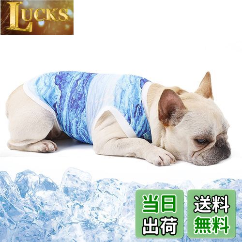 【送料無料】Hakona 犬服 夏 クール ひんやり 冷感ベスト ブルー 冷却ベスト メッシュ 夏服 薄手 涼しい 吸水速乾 超軽量 熱中症対策 暑さ対策グッズ 日焼き防ぐ お出かけ お散歩 クーリングスーツ 小中型犬用 猫用 XL