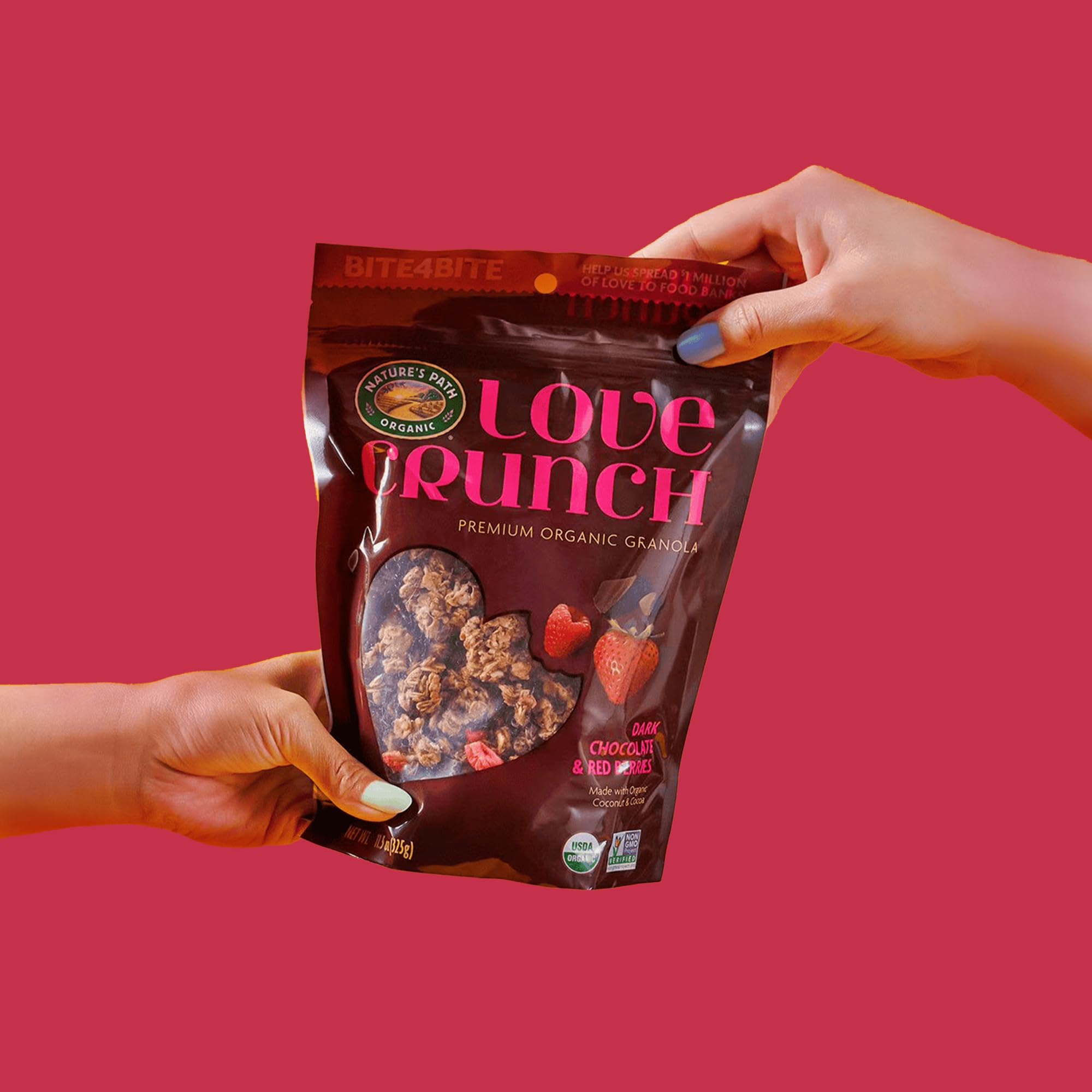 【送料無料】ネイチャーズ パース ラブクランチ オーガニックグラノーラ ダークチョコレート&レッドベリー 325g clickworks-10196823 LUCKS サンプル画像3