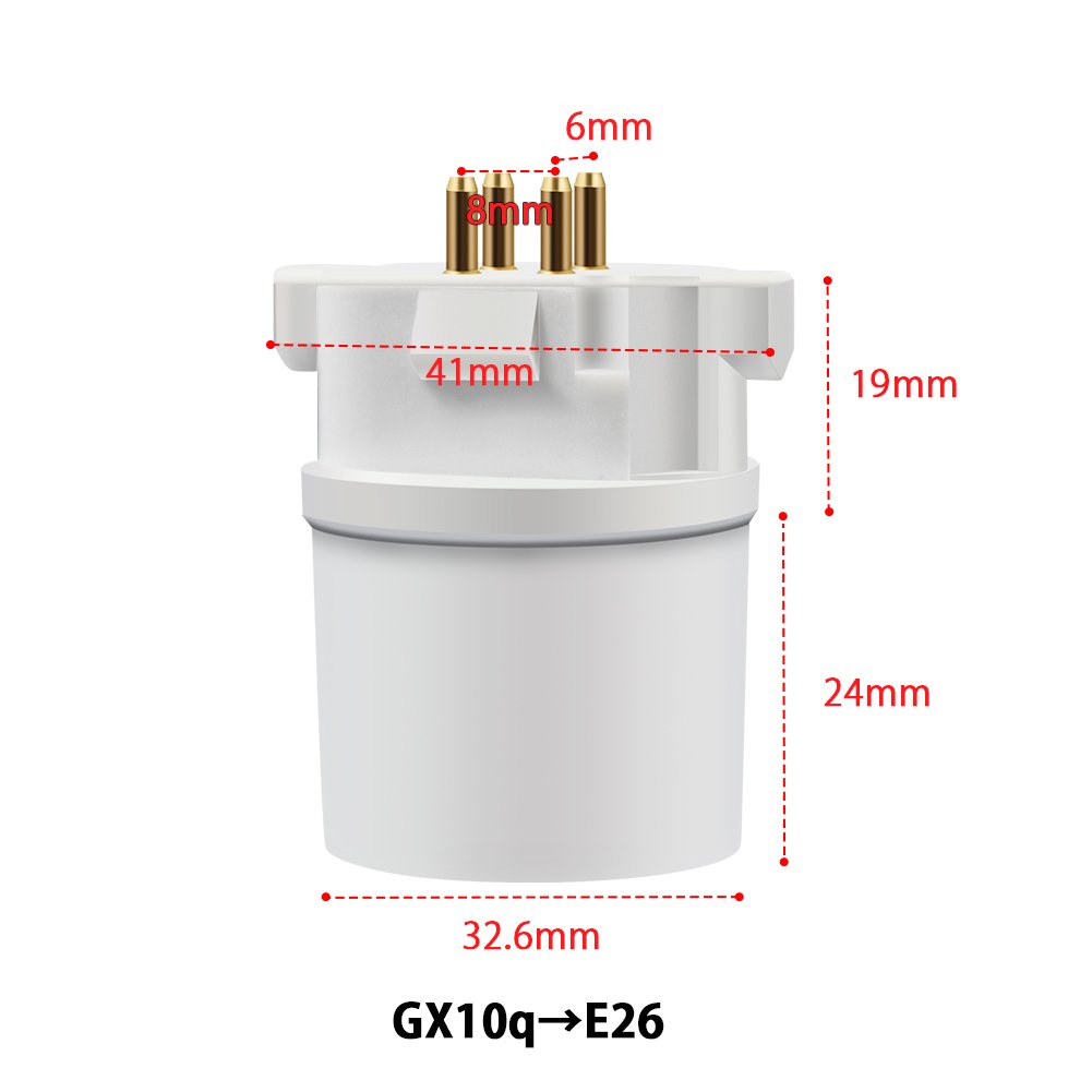 【送料無料】DiCUNO 口金変換アダプター 変換ソケット GX10q→E26 (GX10q-1/-2/-3/-...