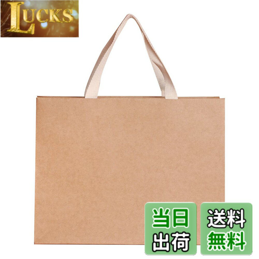 Rakuten - 【送料無料】PAPERIST 12枚セット ナチュラルクラフト ギフトバッグ 小さめサイズ 手提げ紙袋 シンプル紙袋 無地紙袋 (30x23x12cm)