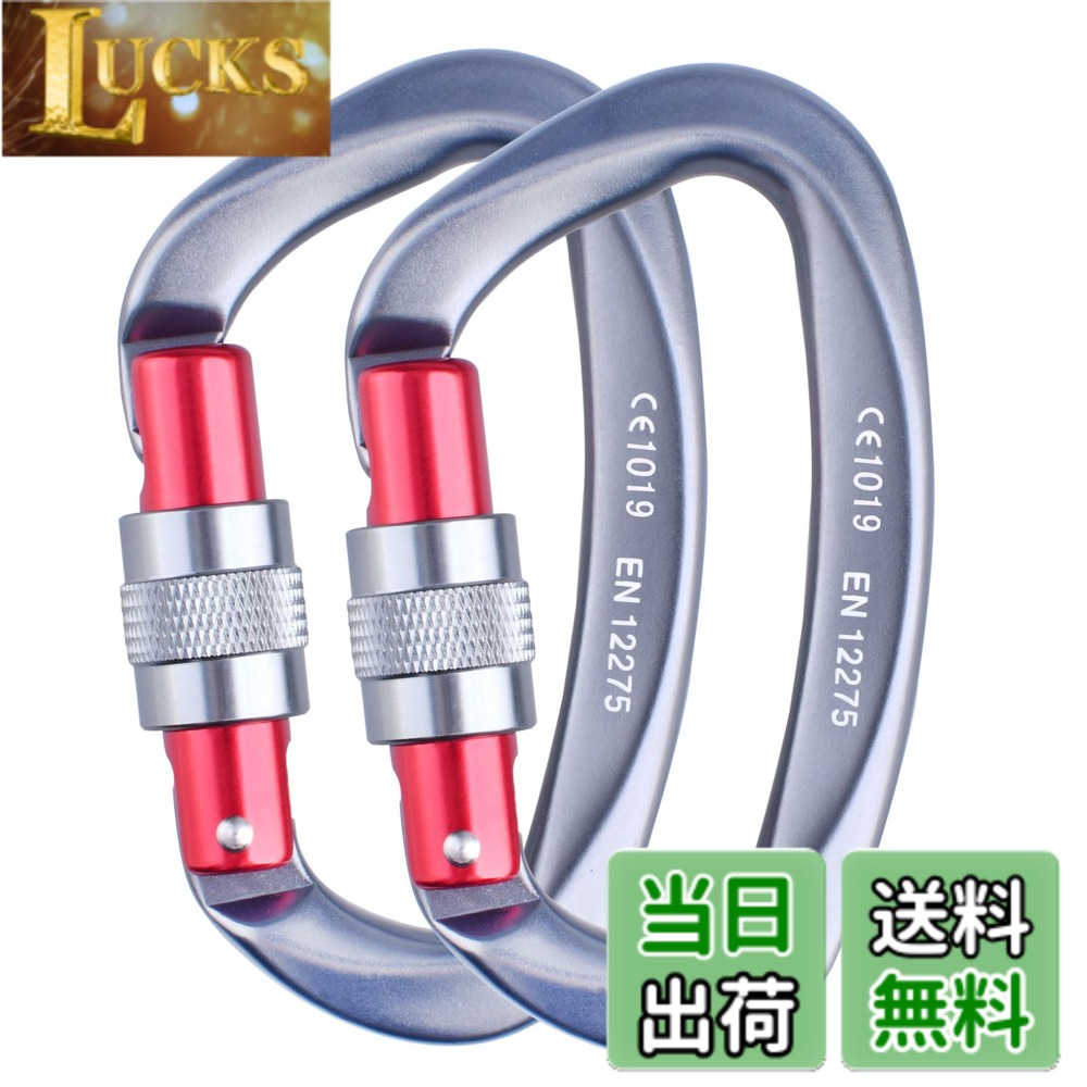 【送料無料】Azarxis ロックカラビナ Dリング 登山釦 アルミカラビナ 耐荷重25KN ...