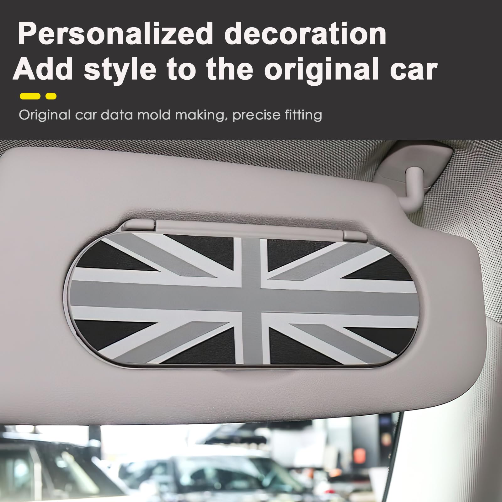 【送料無料】FDAIUN 車サンバイザー 化粧鏡 レザー 装飾 ステッカー BMW MINI Coop...