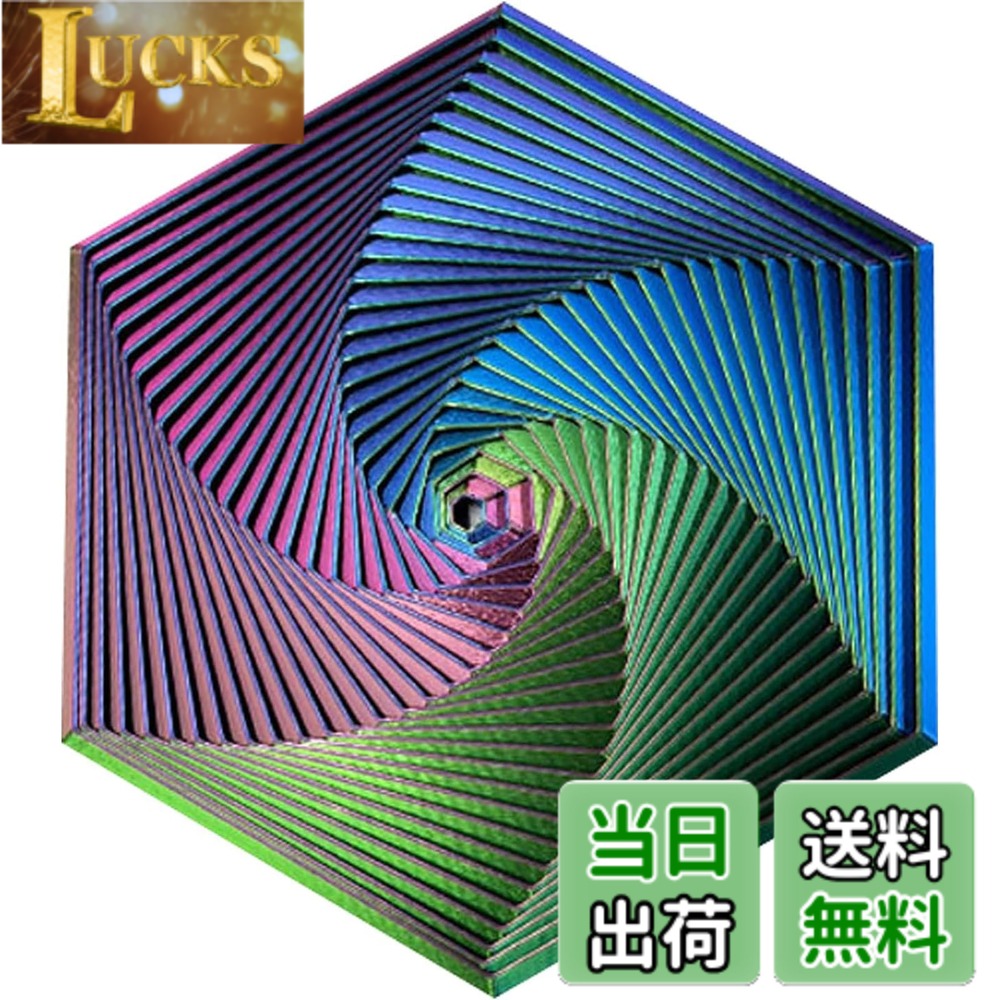 【送料無料】YUWENWストレス解消グッズ フィジェットトイ 耐久性 1個入り フラクタル六角形 集中力を高め 不安を軽減し 不安やストレスを和らげる ストレス解消おもちゃ 人間工学 手遊び 多用途で持ち運び可能 大人 約8.2*4.2CM （虹色）